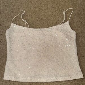 Edikted Cream Sequin Camisole